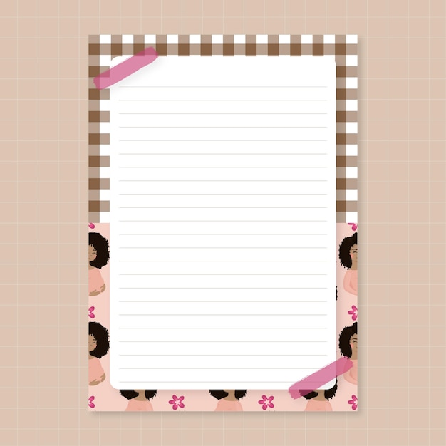 Afro Woman Mothers day planner template