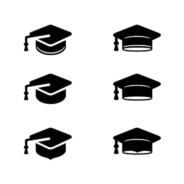 Afstuderen Hoed Vector, Mortel Bord Vector Kunst Pictogram Geïsoleerd