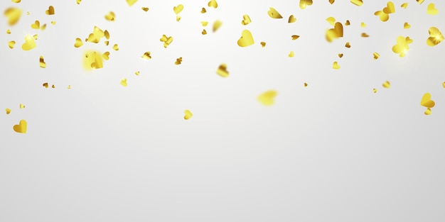 Aftelkalender voor Valentijnsdag, confetti hart gouden linten.