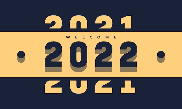 aftellen vanaf 2021 om 2022 te verwelkomen