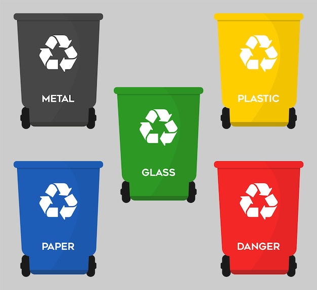 Afval Recycle Container Tekenen Vector