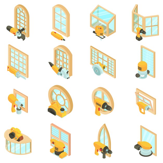 Afwerking icon set