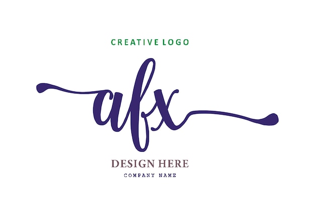 AFX lettering logo is simple easy to understand and authoritative