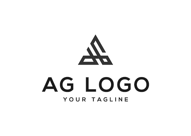 AG AG 文字ロゴ デザインのベクトル