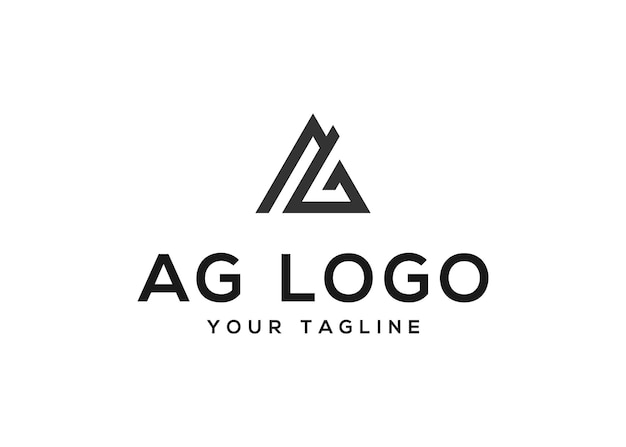 Ag ag lettera logo design vettore