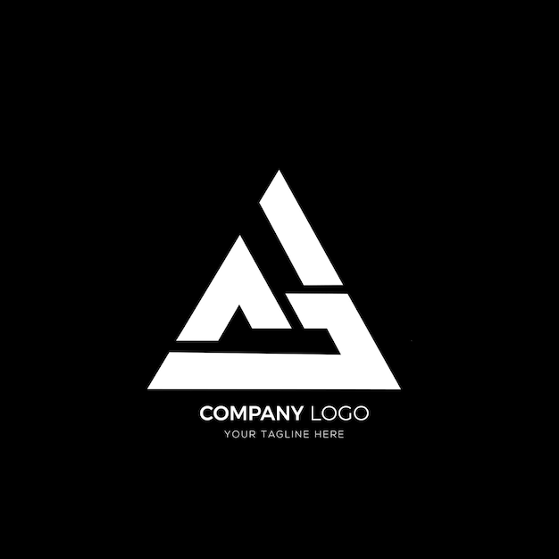 AG initials Triangle Logo Template abstract