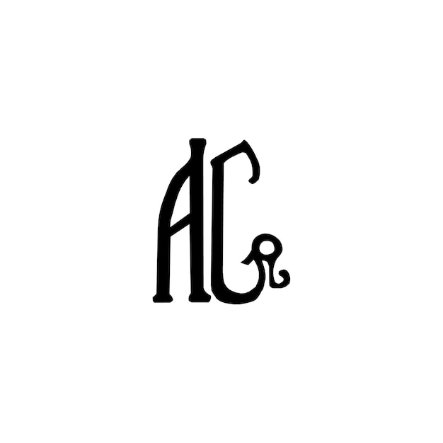 AG モノグラムロゴ デザイン文字 テキスト名 シンボル モノクロロゴタイプ アルファベット文字 シンプルロゴ