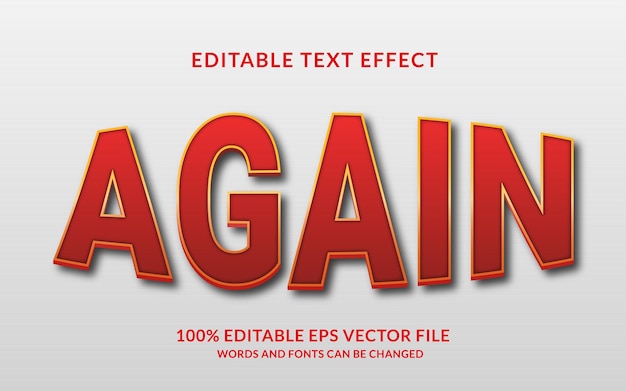 Again Editable Text Effect