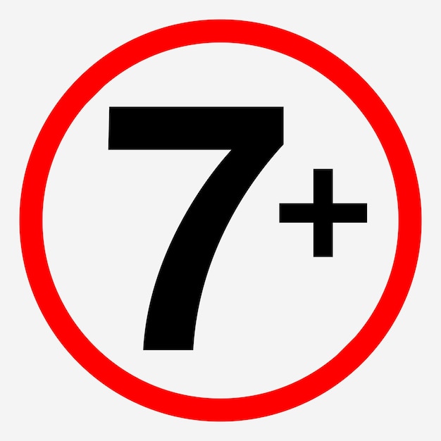 Age Ratting Sign Suitable for children over 7