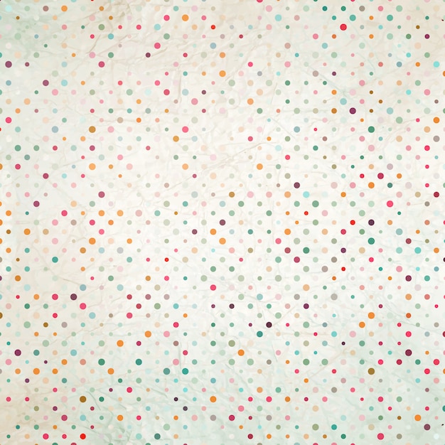 Vector aged and worn paper with polka dots.