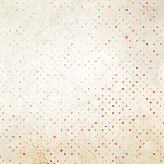Vector aged and worn paper with polka dots.