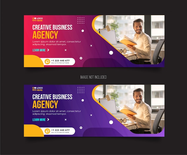 Agency modern facebook cover template