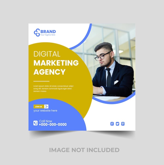 Agency social media and instagram post template