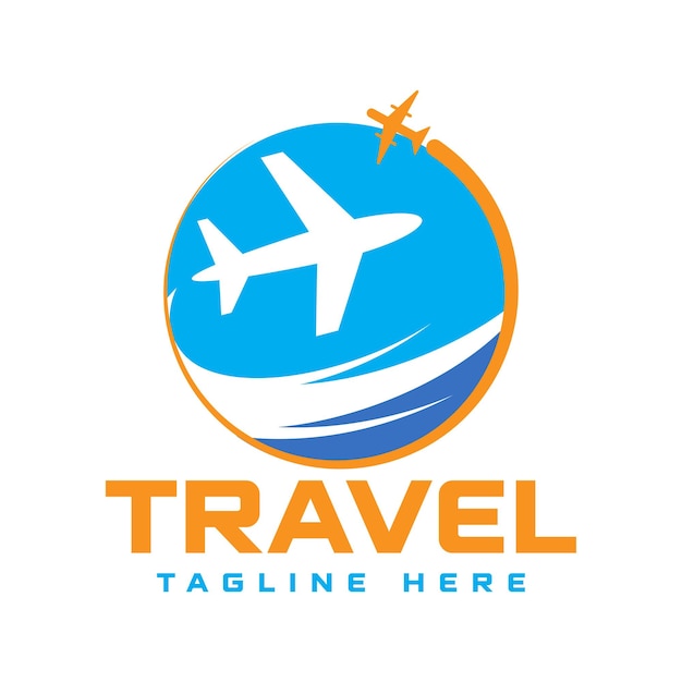 agency travel check business logo