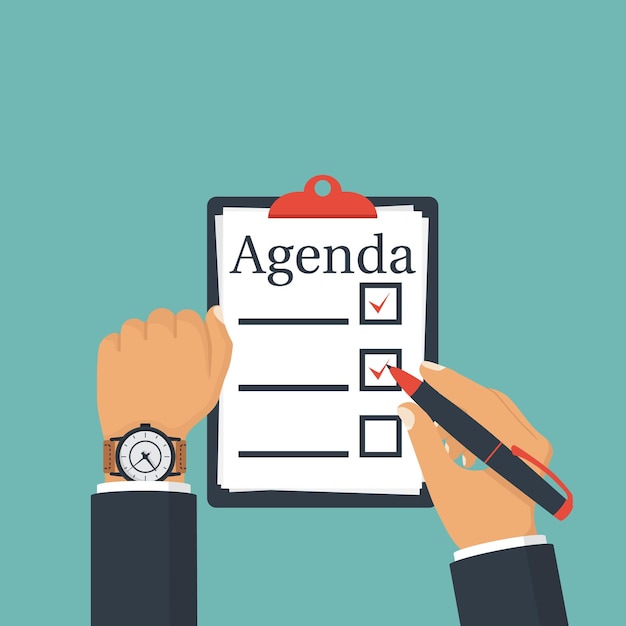 Agenda list vector