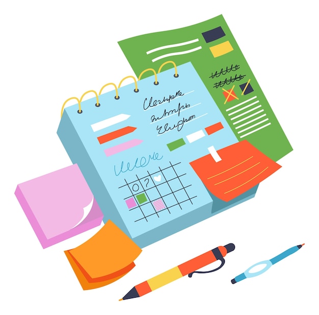 Agenda- of planner-organizer voor werktaken