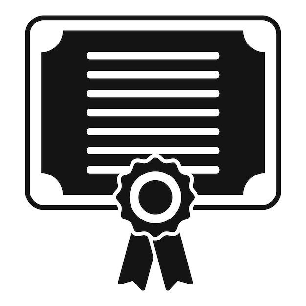 Agent diploma icon simple vector Secret support Contact hotline