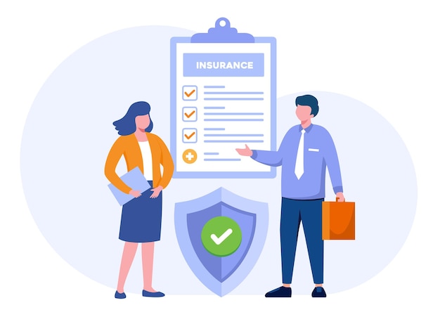 Premium Vector | Agent Insurance concept asset health insurance protection  protect asset assurance accident flat vector banner for landing page website