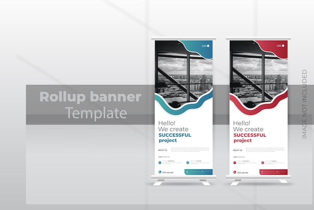 Agentschap toont tentoonstelling roll-up signage of pull-up banner