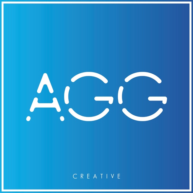 Agg creative vector latter logo design minimal latter logo premium vector illustrazione monogramma