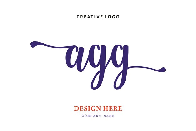 AGG lettering logo is simple easy to understand and authoritative