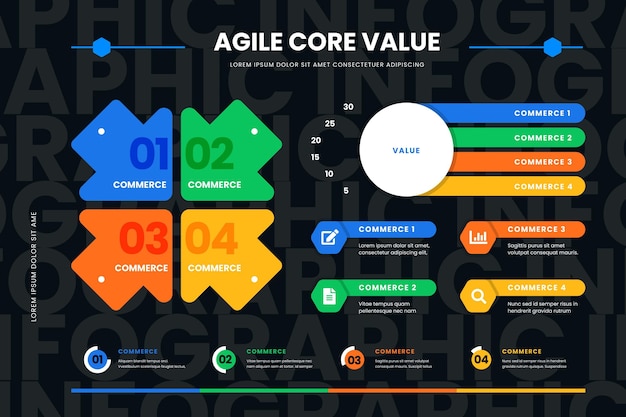 Agile infographic sjabloon