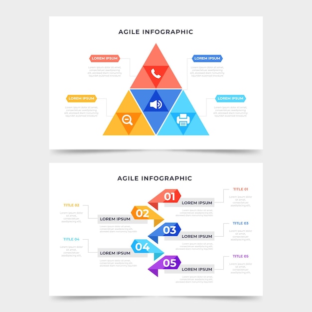 Agile инфографики шаблон