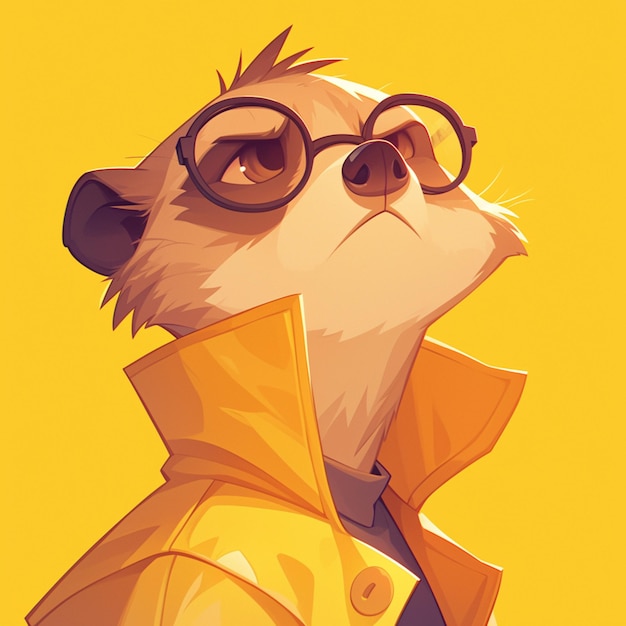 An agile meerkat actor cartoon style