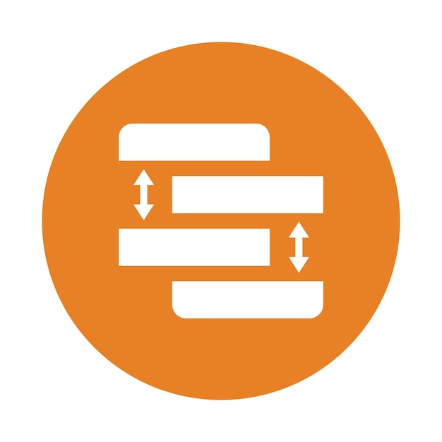 Agile prioritize priority icon orange color design