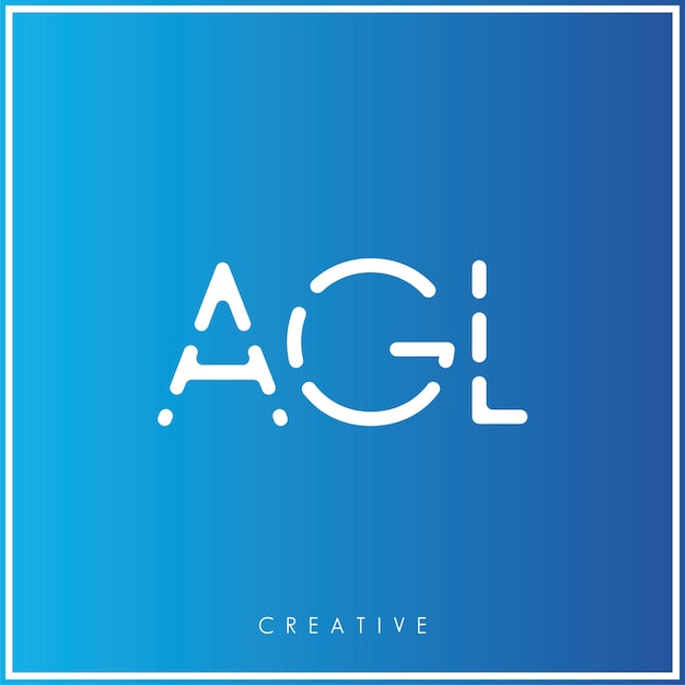 Vettore agl creative vector latter logo design minimal latter logo premium vector illustrazione monogramma