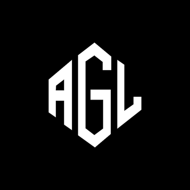 Дизайн логотипа с буквами AGL с формой многоугольника AGL дизайн логотипа в форме многоуголя и куба AGL шестиугольник векторный логотип шаблон белый и черный цвета AGL монограмма бизнес и логотип недвижимости