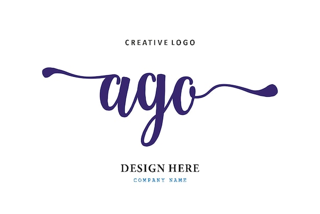 AGO lettering logo is simple easy to understand and authoritative