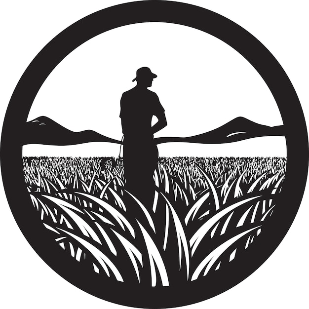 Vector agrarian legacy farming logo design icon rural rhythms agriculture emblem vector