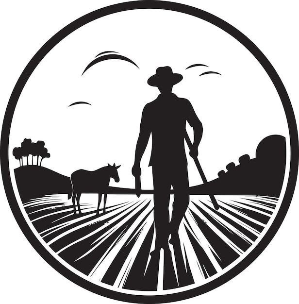 Agrarian legacy farming logo vector symbol rural rhythms agriculture logo design icon