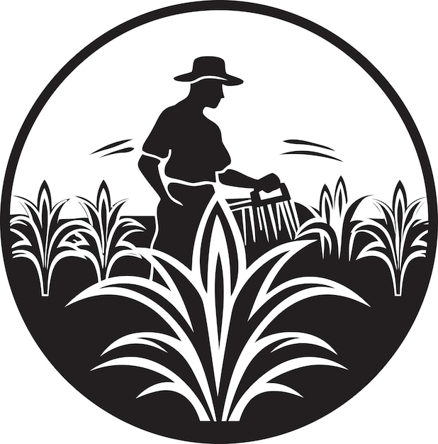 Vettore dell'agricoltura di eredità agraria emblema ritmi rurali agricoltura logo design vettore