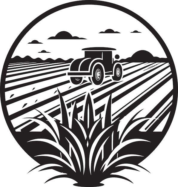 Agrarian Legacy Farming Vector Symbol Rural Rhythms Agriculture Logo Vector Art