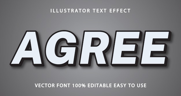 Agree Editable Text Effect