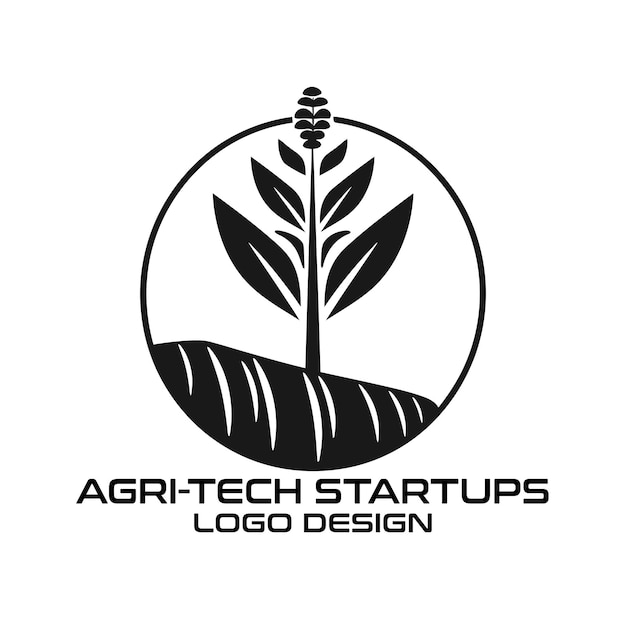 Vector agri tech startups vector logo design