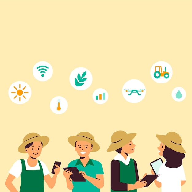 Vector agricultural cooperative vector smart farming social media post