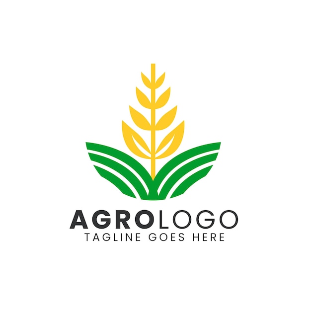 Vector agricultural farming logo design template