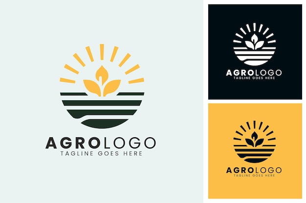 Вектор Сельскохозяйственный образец дизайна логотипа сельского хозяйства