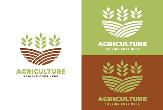 Agricultural logo vector design template inspiration farm logo concept design