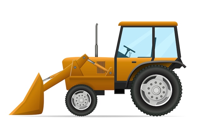 Agricultural tractor illustration