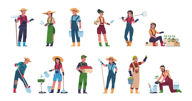 Agricultural workers illustration