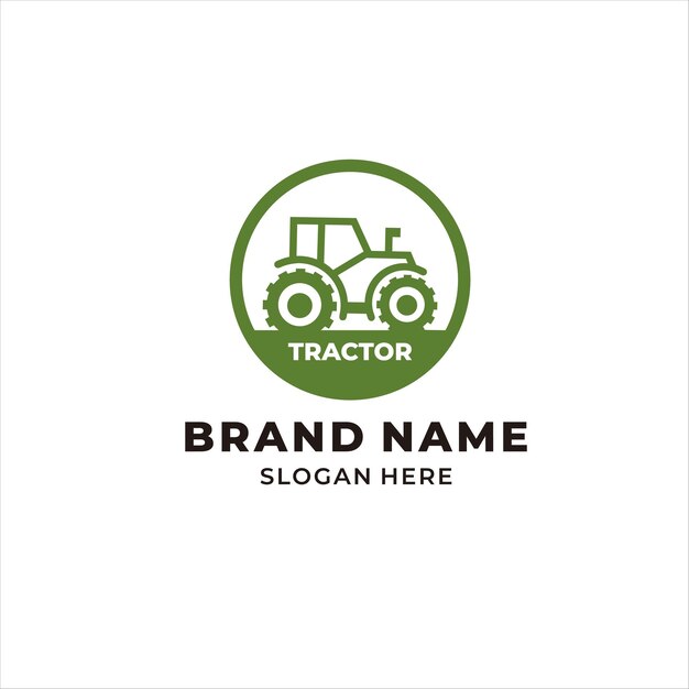 agriculture business vector logo design illustration tractor farming vector illustration