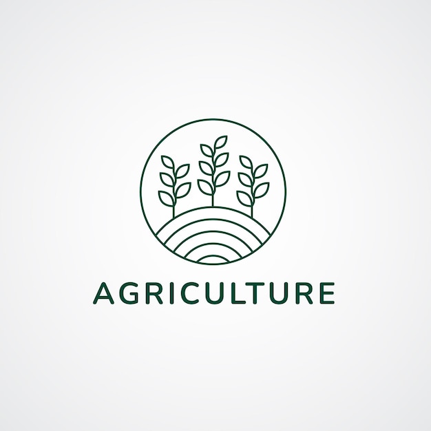 Modello di logo del concetto di agricoltura