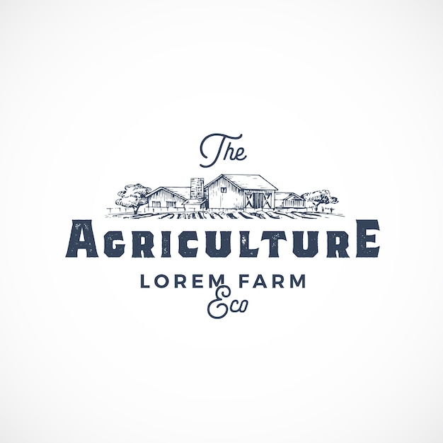 Vector agriculture farm abstract  sign, symbol or logo template.