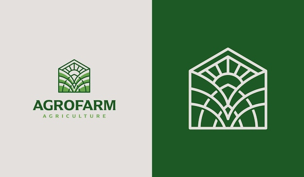 Agricoltura farm house logo simbolo premium creativo universale modello di logo dell'icona del segno vettoriale illustrazione vettoriale