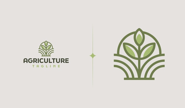 Agriculture Farm Logo Template Universal creative premium symbol Vector illustration Creative Minimal design template Symbol for Corporate Business Identity