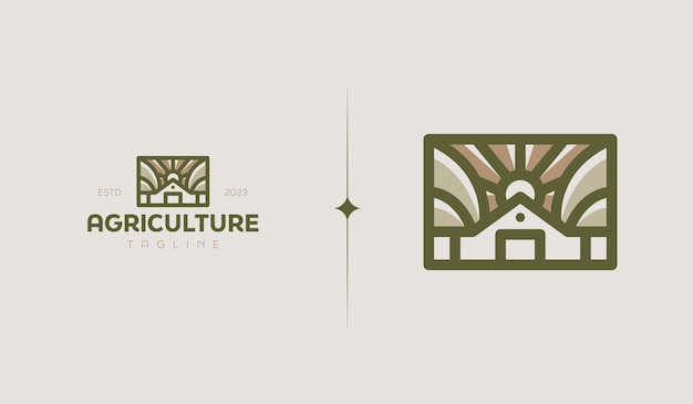 Agriculture farm logo template universal creative premium symbol vector illustration creative minimal design template symbol for corporate business identity